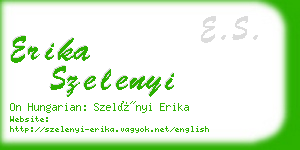 erika szelenyi business card